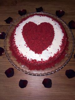 صورة لوصفة الكيكه المخمليه الحمراء 🌹😍