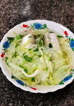 Hình của món Canh bầu cá nhòng.