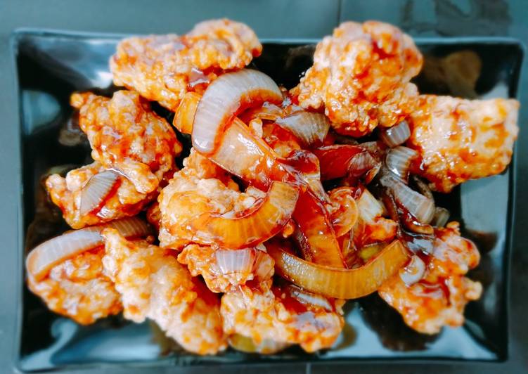 Cara Gampang meracik Ayam goreng saus tiram yang Menggugah Selera