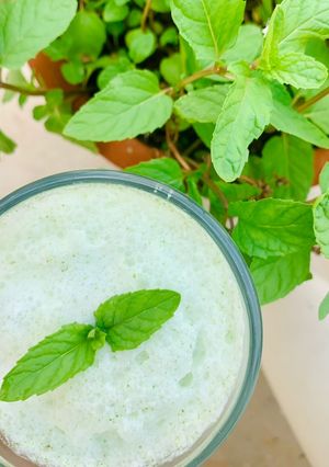 A picture of Minty Namkeen lassi.