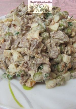 Фото Салат из куриной печени.