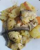 Vida sana y con amor Surubi con verduras al vino blanco