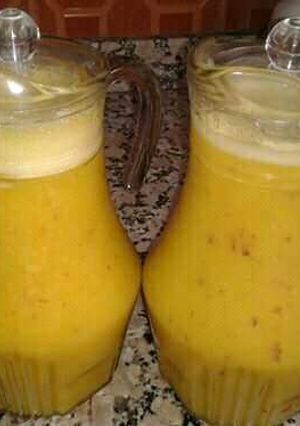 صورة لوصفة عصير المشمش والبرتقال ولب البرتقال 🍹🍎🍊🍋