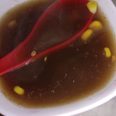 A picture of Hot and sour corn soup.