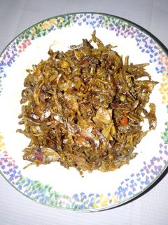 Foto resep Teri goreng asam bawang