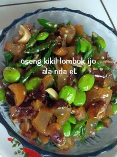 Foto resep Oseng kikil lombok ijo