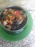 Tumis Ikan Asin, Jagung Manis, Jamur dan Terong ijo