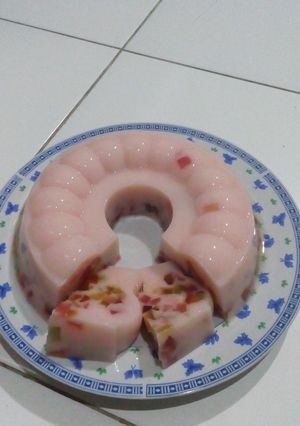 Foto resep Puding warna warni