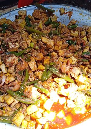 Foto resep Sambel goreng tahu udang