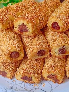 صورة لوصفة اصابع التمر بالسمسم