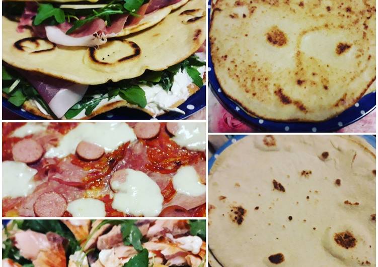 Recipe of Speedy Piadine (impasto tradizionale e light) super farcite 😋😋😋😋😋