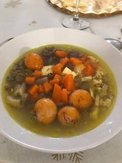 Una foto de Sopa cubierta de la abuela Pepa