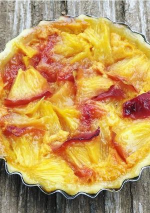 Une photo de Tartelettes aux nectarines et sa crème d’abricots