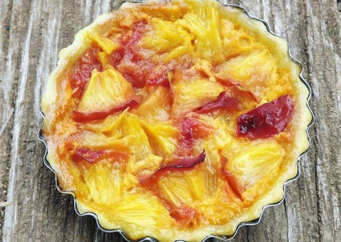 Tartelettes aux nectarines et sa crème d’abricots