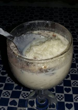 Una foto de Arroz con leche cremoso