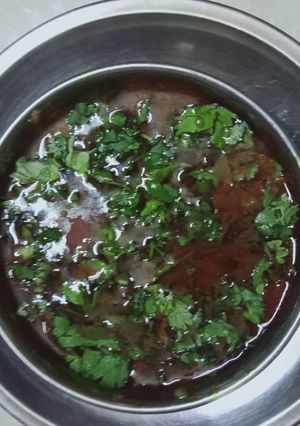 A picture of Hara choliya aloo sabji.