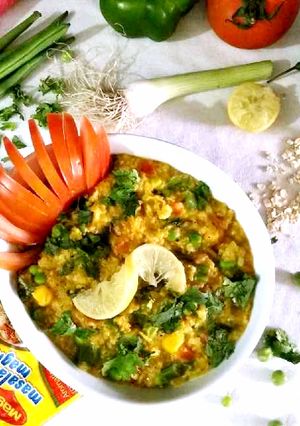 A picture of Healthy Zero oil Oats Masala magic.