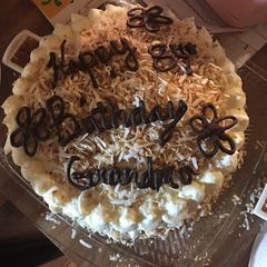 A picture of Grandmas famous pineapple coconut cake.
