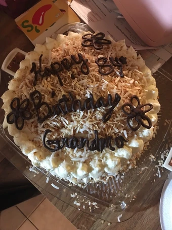 Recipe Grandmas famous pineapple coconut cake which Delicious