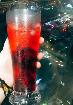 Hình của món Nước hoa atiso đỏ ngâm.
