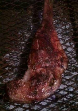 Una foto de Cuarto de cordero a la parrilla