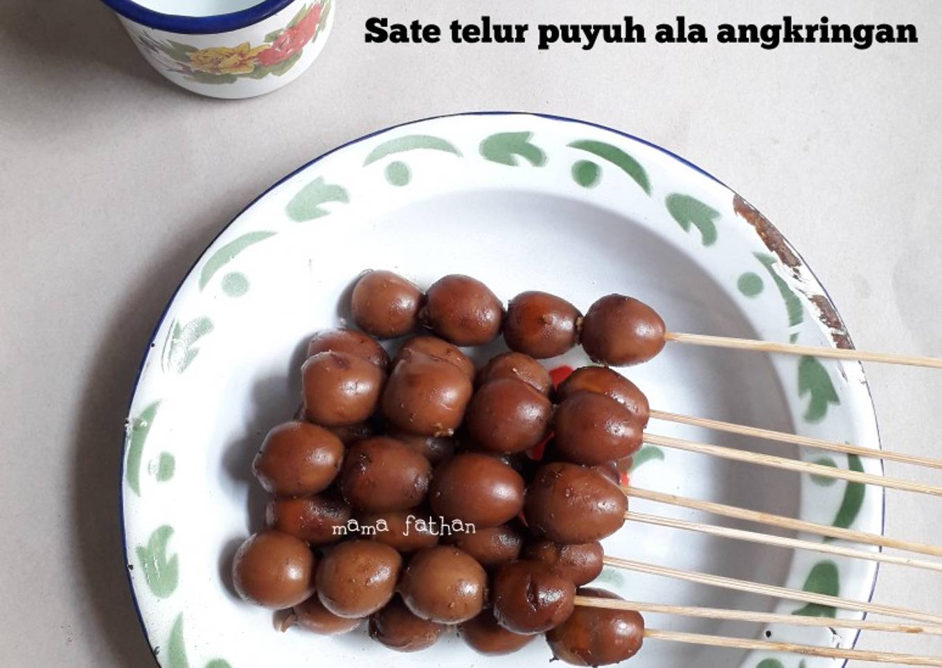 Sate telur puyuh ala angkringan