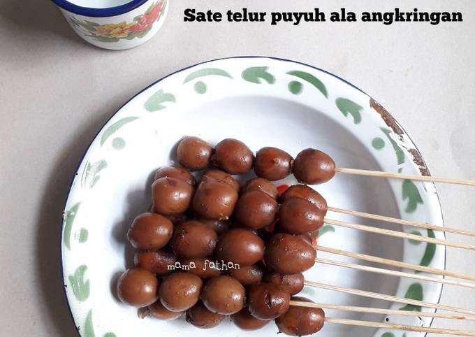 Sate telur puyuh ala angkringan