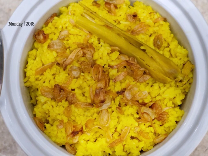Cara Simple Membuat Resep  Nasi kuning praktis dengan magic com yang Sempurna, Menggugah Selera