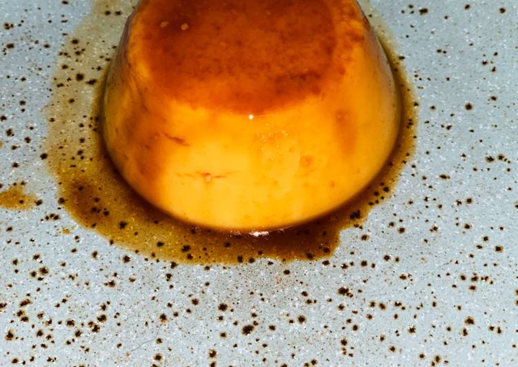 Flan de huevo y chocolate blanco mis preferidos
