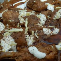 Chicken creamy red karahi A picture of Chicken creamy red karahi.