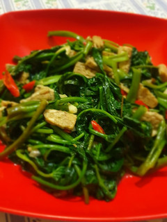 Foto resep Tumis kangkung tempe semangit
