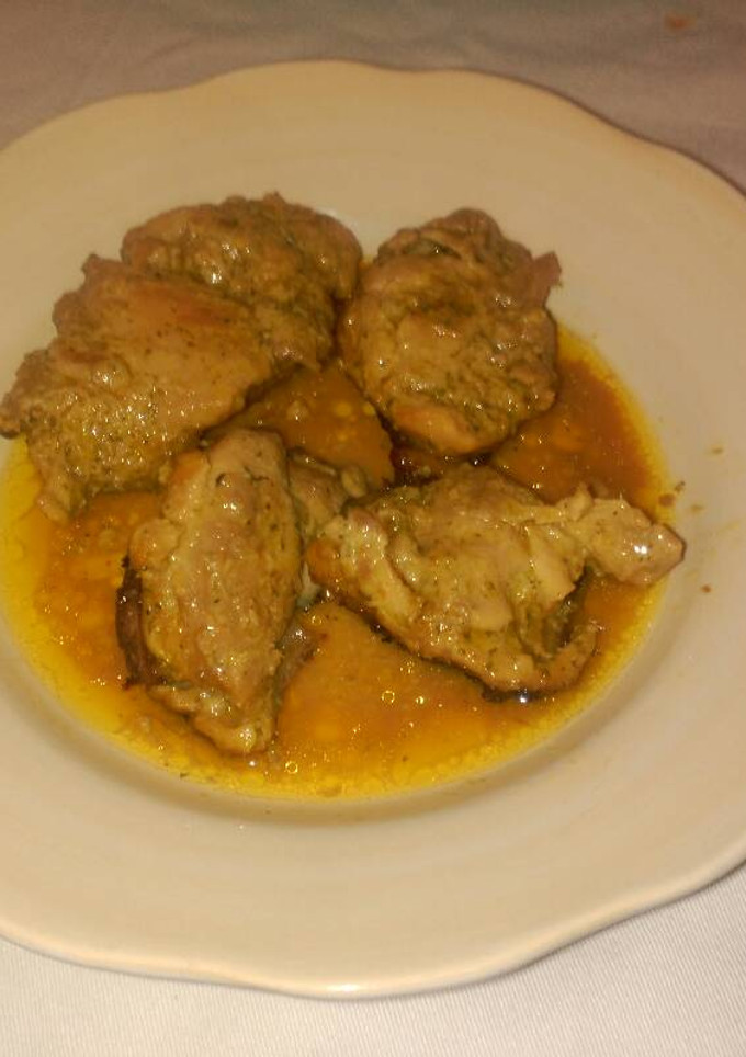Una foto de Pollo a la mostaza