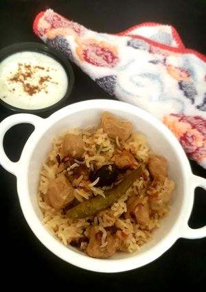 A picture of Soya Chunks Pulao.