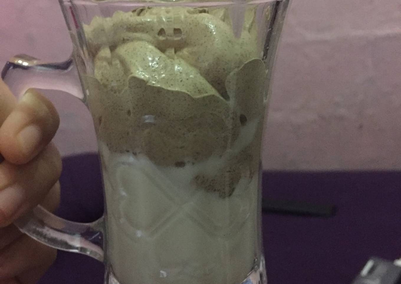 Dalgona Coffe with Brown Sugar