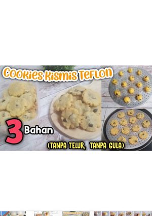 Foto resep Cookies Kismis Teflon 3 Bahan