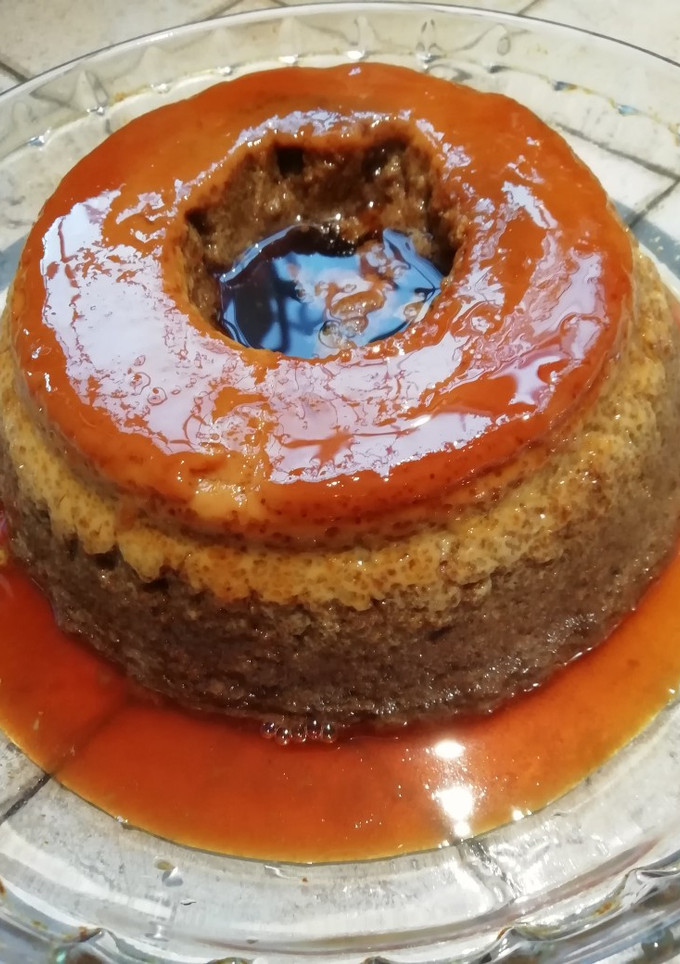 Una foto de Budín de pan de chocolate