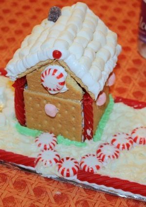 A picture of Ginger bread house .