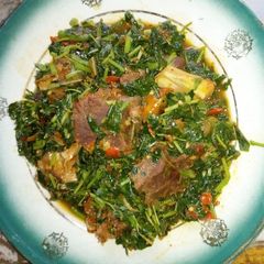 Alayyahu(spinach soup) A picture of Alayyahu(spinach soup).