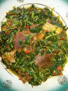 A picture of Alayyahu(spinach soup).