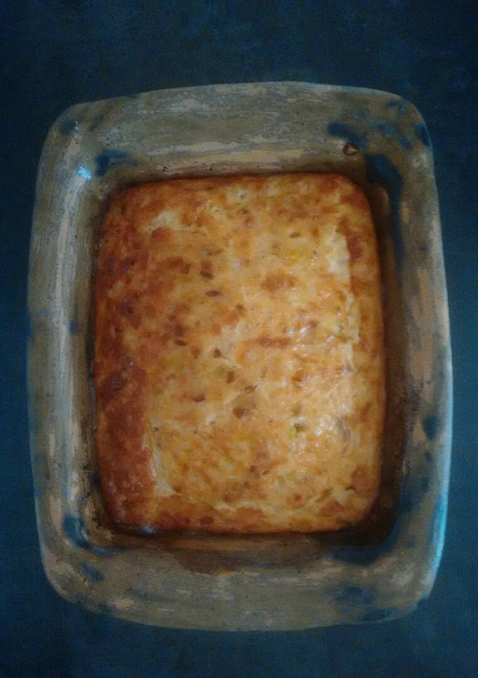 Una foto de Pastel de puerros y cebolla