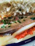Chapatina de sobrasada, queso y anchoa