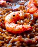 Arroz con carabineros y guanciale