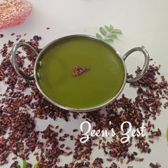 A picture of Pudina Anardana Chutney/Mint and Dried Pomegranate Chutney.