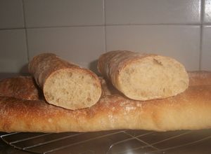 Una foto de Baguettes caseras con poolish