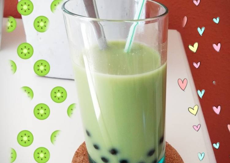 Cara Gampang Membuat Green tea bubble pearl Anti Gagal