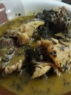 A picture of Bitterleaf soup.