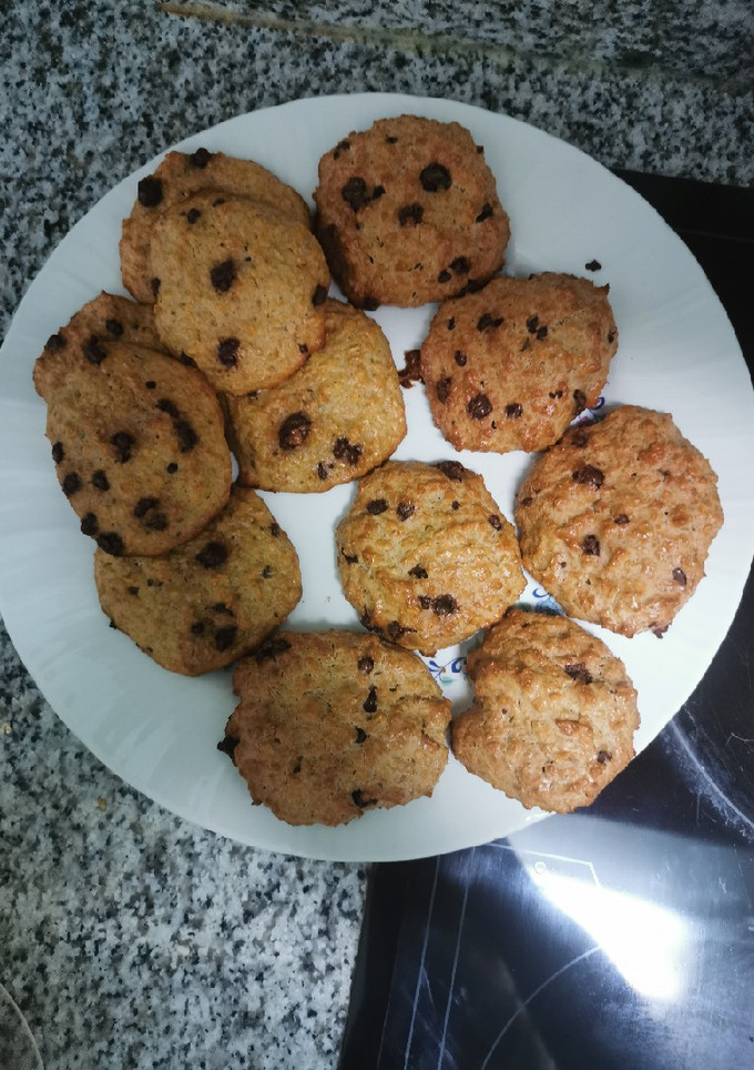Una foto de Galletas de avena y chocolate