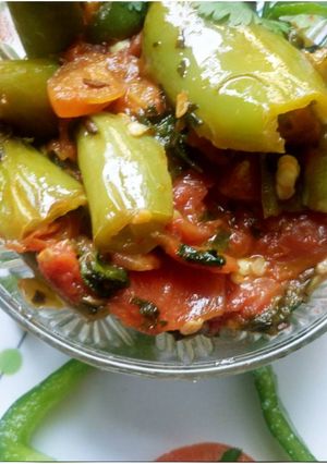 A picture of Green chilli sabji.