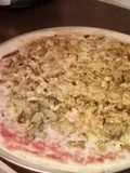 Chicken spiedie pizza