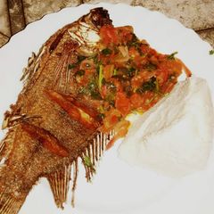 A picture of Deep fried fish.
